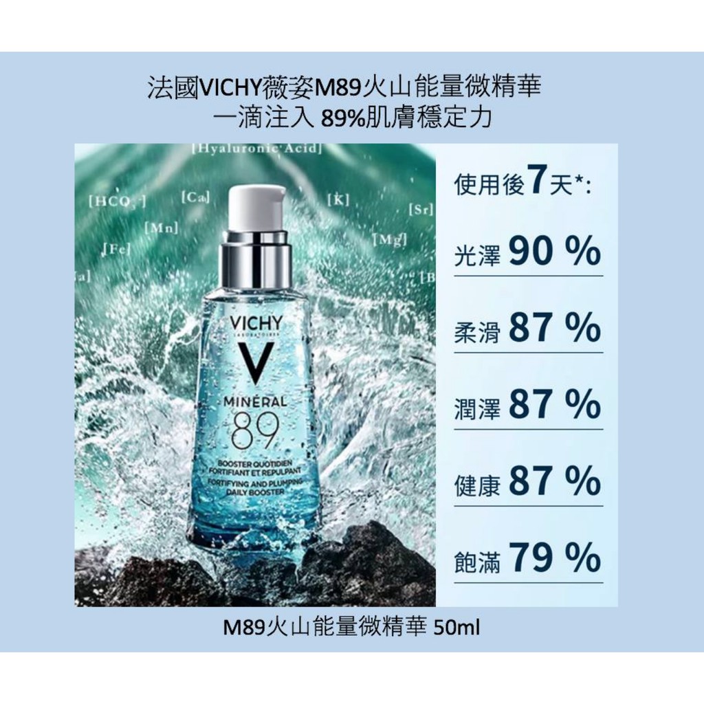 VICHY薇姿M89火山能量微精華75ml大瓶／亮眼精露15ml(優惠價出清)