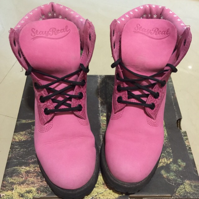 Timberland X StayReal聯名款 桃紅色