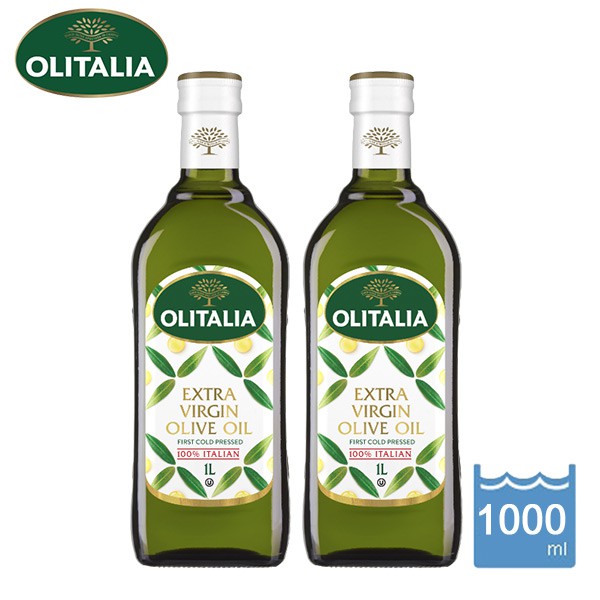 【Olitalia奧利塔】特級冷壓橄欖油1000cc*2入 禮盒裝