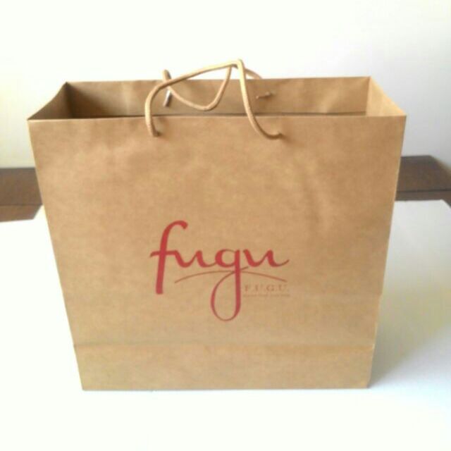 專櫃品牌F.U.G.U紙袋長靴紙袋牛皮紙袋