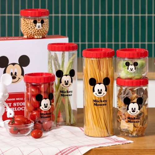 韓國帶回 韓國製 10X10 迪士尼 米奇 米老鼠 保鮮罐 儲物罐 保鮮盒 飼料罐 零食罐 分裝罐 奶粉罐 麥片罐