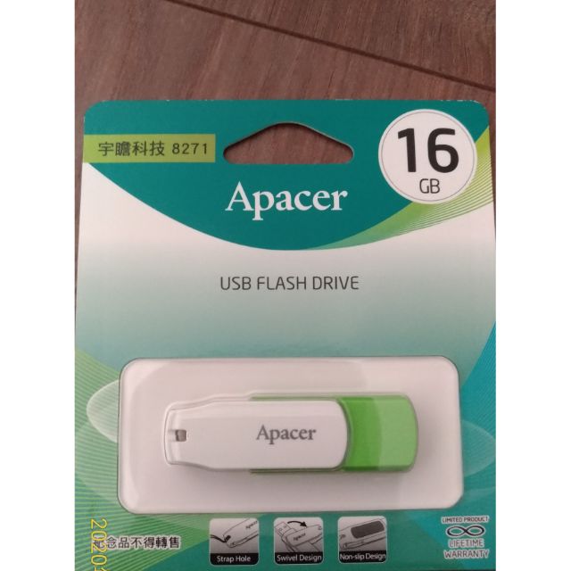 Apacer宇瞻  16GB 2.0 隨身碟  滑蓋款 輕便無蓋款