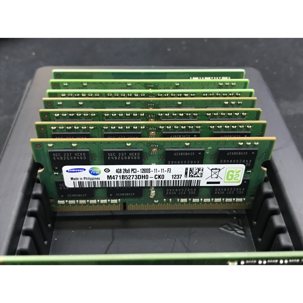 二手 筆電用 三星 DDR3 1600 4G 單面8顆 雙面16顆 舊筆電可用 相容1066 1333