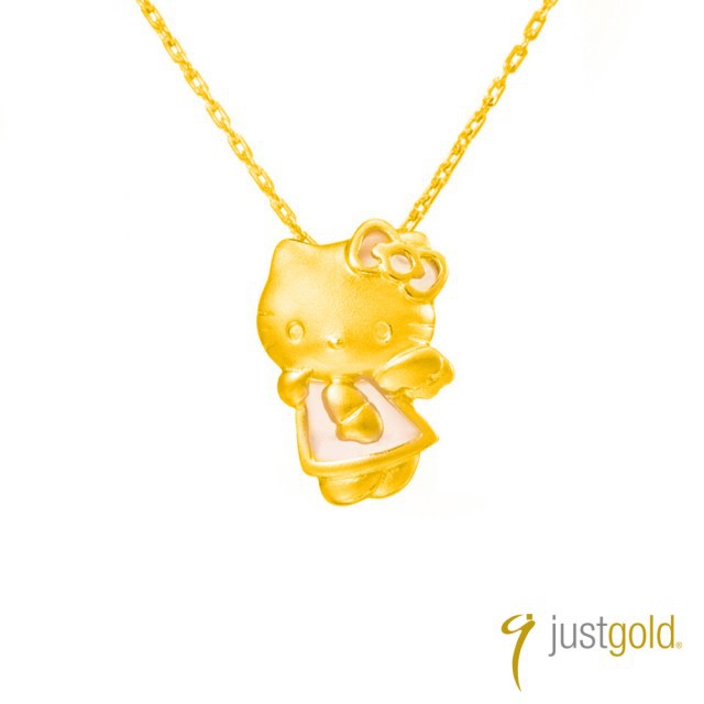 【Just Gold 鎮金店】少女情懷Hello Kitty純金系列-黃金墜子