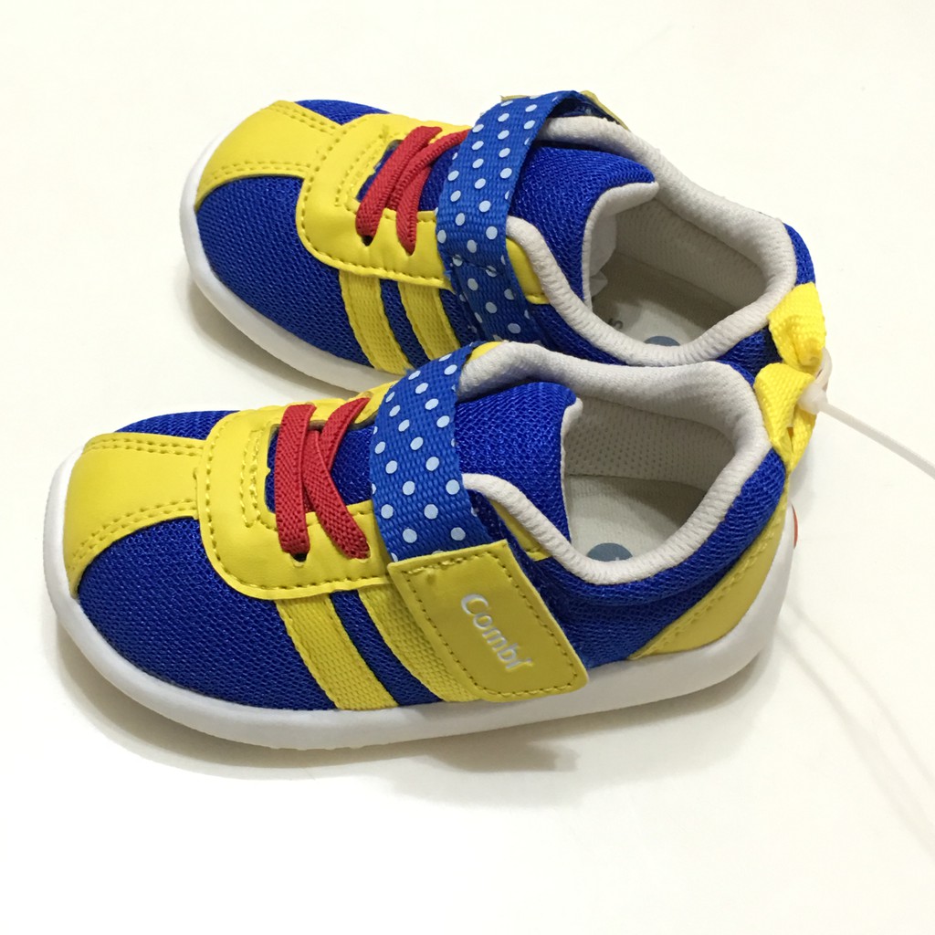 [全新] Combi 銀河星辰 幼兒機能鞋 - 藍黃款13.5
