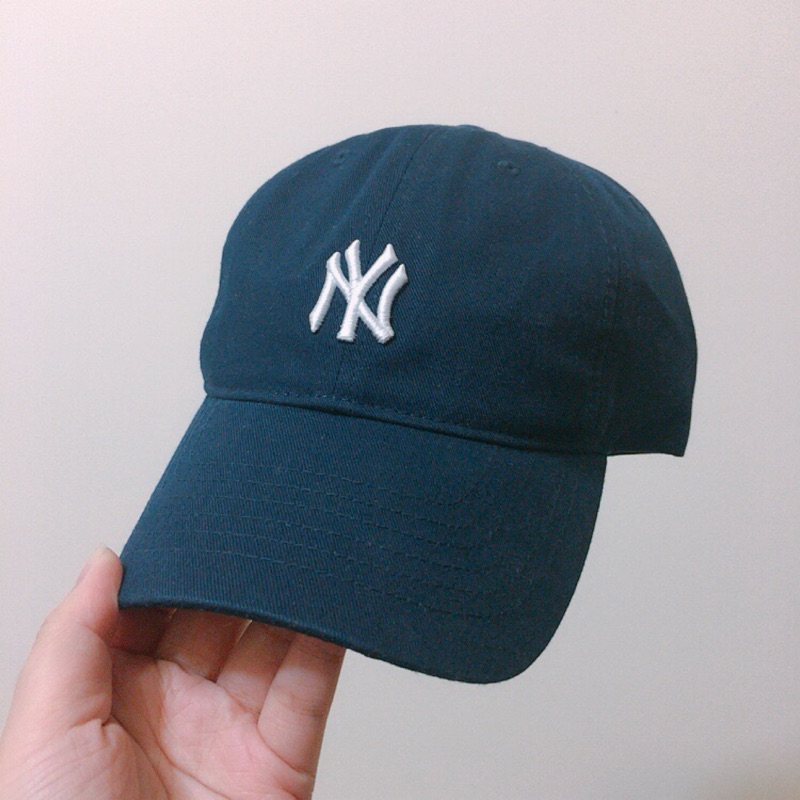 全新轉賣 韓國 正品 MLB New York NY 洋基帽 道奇帽 棒球帽 老帽軟頂小標LOGO 深藍色 正韓 連線