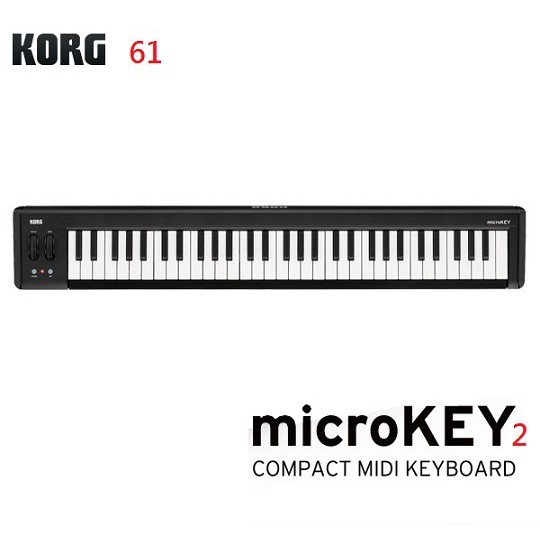 &lt;魔力˙高雄&gt; Korg Microkey2 61 第二代61鍵 迷你鍵主控鍵盤  midi鍵盤 總代理保固兩年
