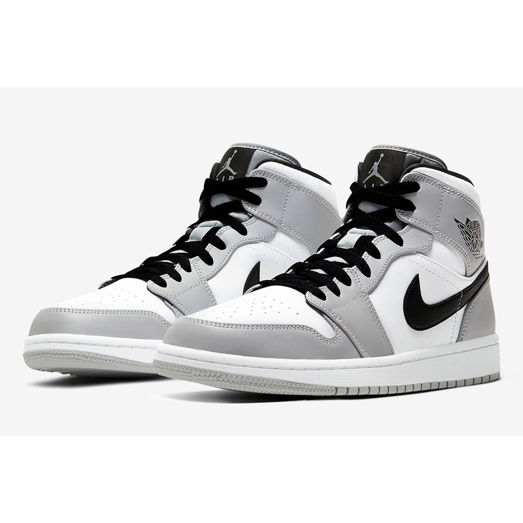 Air Jordan 1 Mid Light Smoke Grey 小 