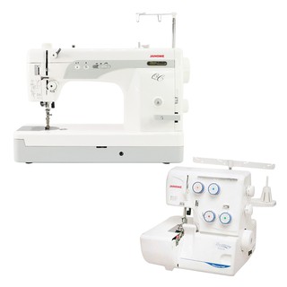 ★優惠SET組合★ JANOME 車樂美 仿工業1600PQC+拷克機9002D 加贈落地桌 洋裁必備 免運