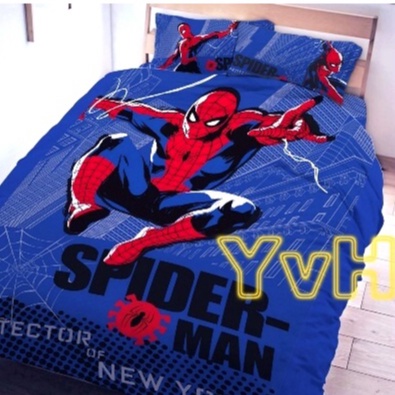 =YvH=床包 枕套 涼被 單人 雙人 兩用被 台灣製 正版授權 蜘蛛人 Spiderman 漫威 紐約守護者 大圖版