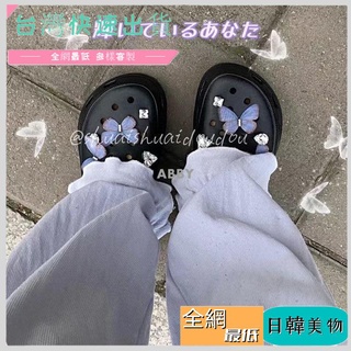 鞋釦韓國 洞洞鞋釦crocs小紅書同款帶鉆蝴蝶洞洞鞋鞋釦高顏值氣質DIY可拆卸鞋子裝飾鑲鉆