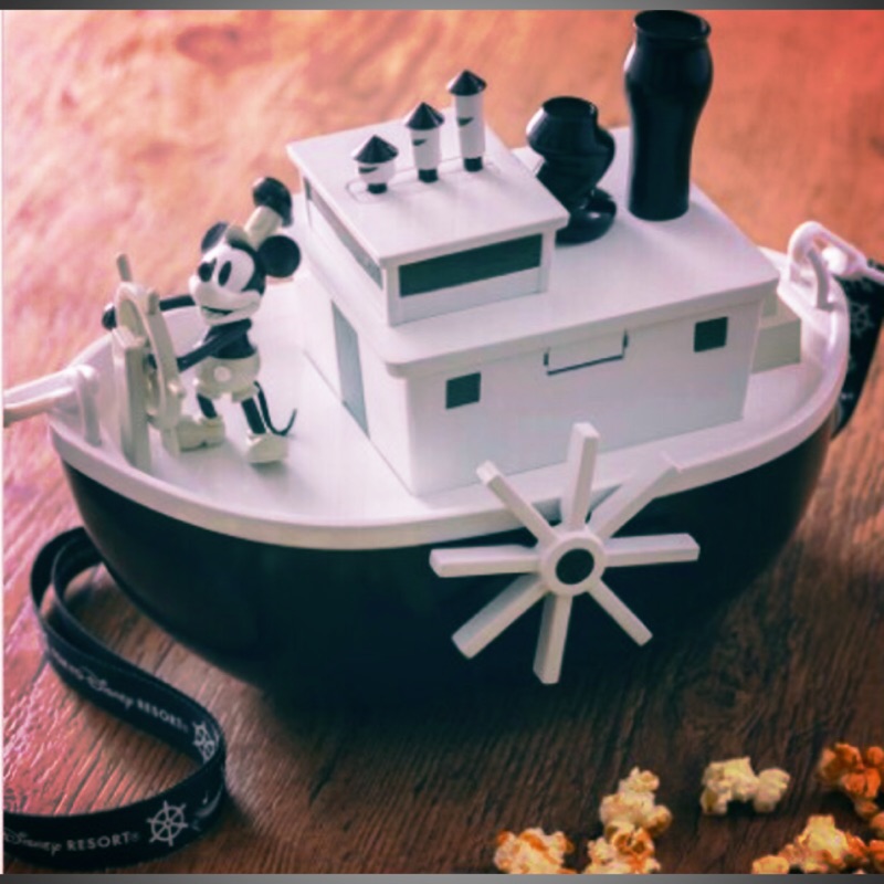 東京迪士尼海洋樂園 🎡米奇90週年 ✨蒸汽船爆米花桶 🌈置物筒