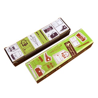 【 Micia 美日手藝館 】盒裝印章-抹茶趣味手帳印章-LLB01-她的品味生活