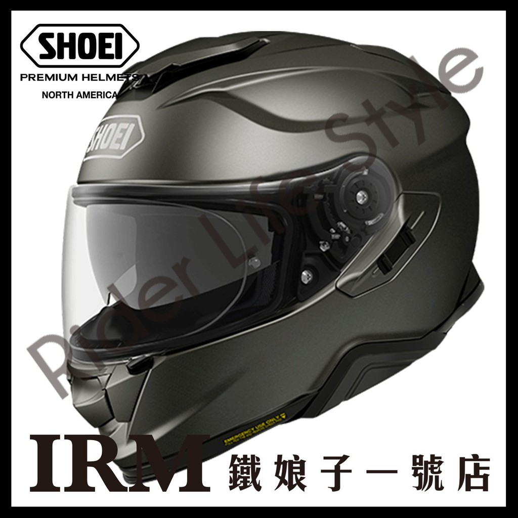 【鐵娘子一號店】日本 SHOEI GT-AIR II 2 安全帽 素色 加長內墨片 通風透氣 插扣 金屬灰
