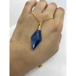 D3503天然寶石原礦/藍晶石 藍晶 菱形 墜飾 項鍊