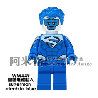 阿米格Amigo│WM449* 藍色電動超人 Superman Electric 超級英雄 積木 第三方人偶