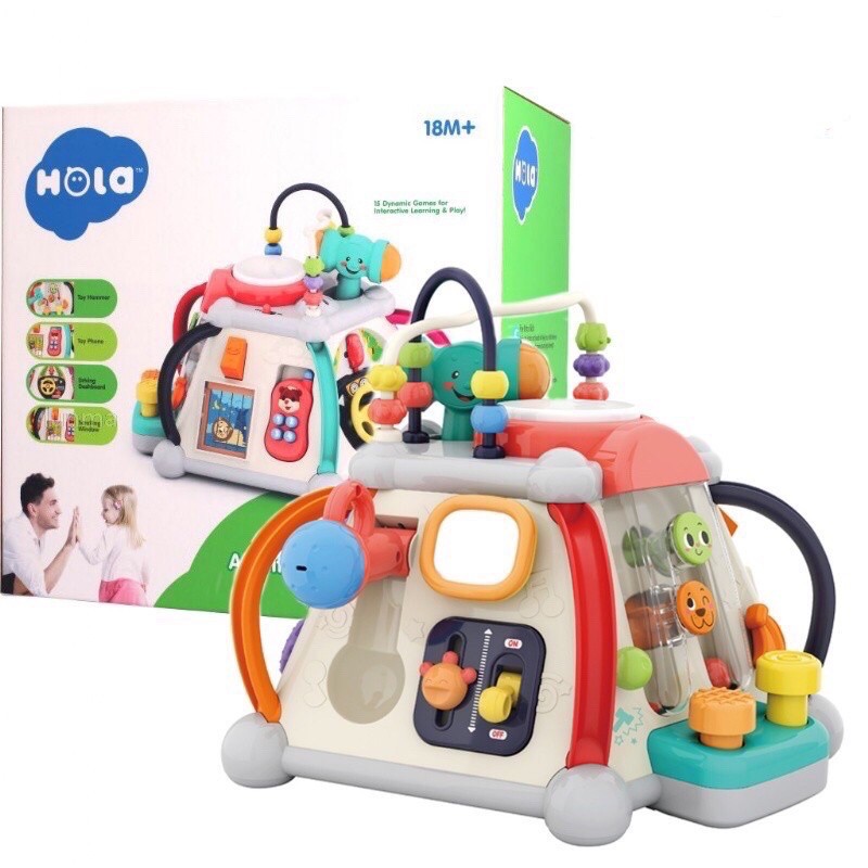 幼兒玩具 HOLA 匯樂 窗盒多功能十五合一遊戲組 15合1 六面玩具 音樂盒