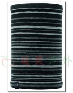 【BUFF】BF111043 西班牙 BUFF 灰黑橫紋 POLAR 針織刷毛領巾 脖圍頭巾兩用保暖快乾圍巾單車