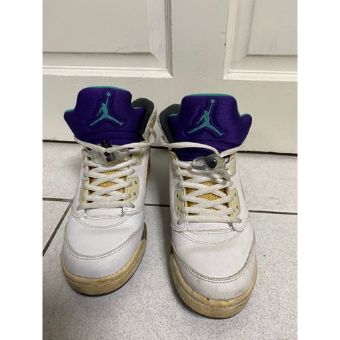 【NIKE】AIR JORDAN 5 RETRO GRAPE(經典喬丹 白葡萄/白紫) 二手/US8