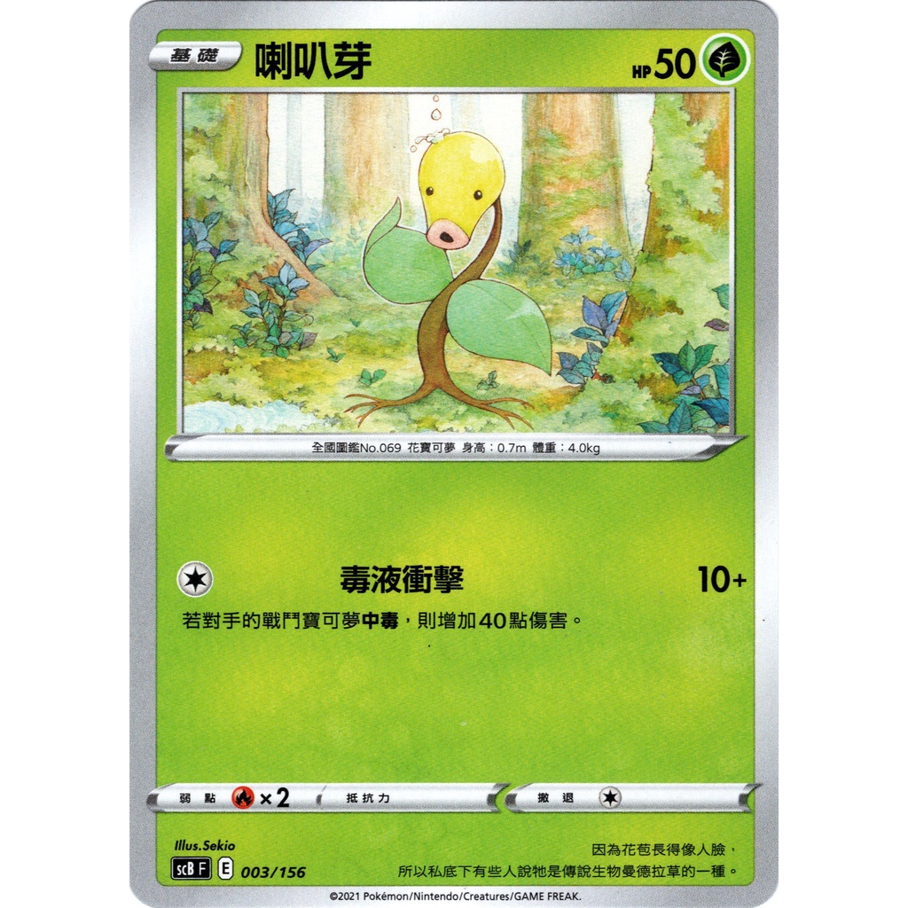 喇叭芽 SCB 003 寶可夢 PTCG