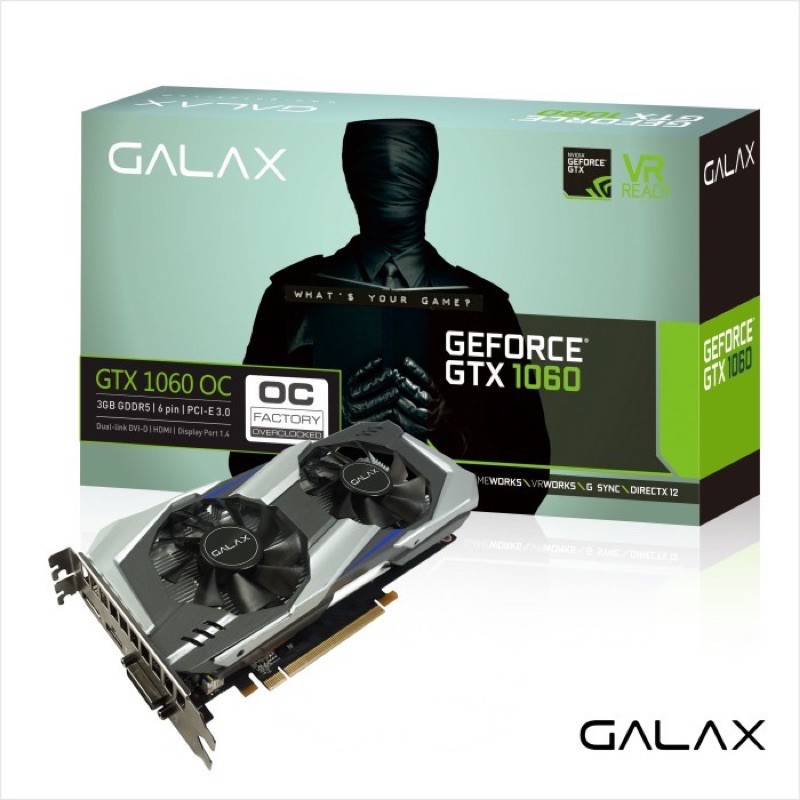 GALAX 影馳 GTX 1060 OC 3GB DDR5 顯示卡