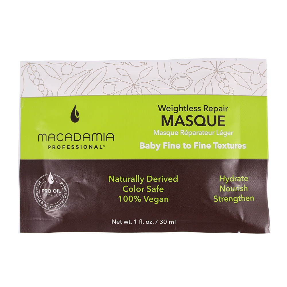 【Macadamia Professional】瑪卡奇蹟油 輕柔髮膜 (新包裝30ML)｜GISH Beauty 髮膜
