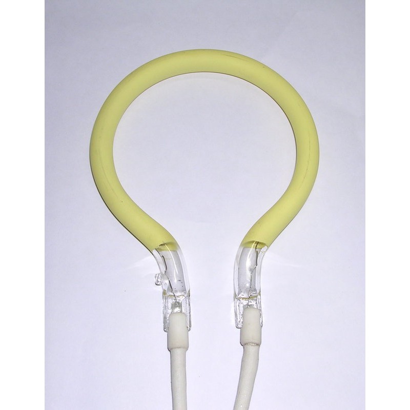 鍍陶瓷 黃燈管 鹵素燈管~歐姆形 馬蹄形電熱管 800W