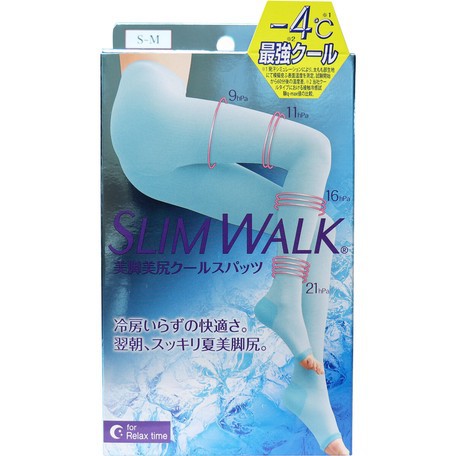 ★ 《現貨》《新裝上市》日本製 提臀美腿涼感睡眠 SLIM WALK -4度 涼感 美腿襪 接觸 冷感睡眠 涼感壓力襪