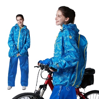 [安信騎士]BAOGANI 寶嘉尼 B01 城市獵人機能背包型二件式雨衣 藍色 兩件式 雨衣 背包型雨衣 登山 背包客