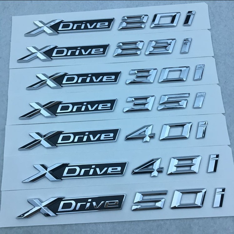 1x 專用於寶馬 BMW X5 X6 X3 X4車標改裝XDrive 30i 35i 40i 50i字標誌葉子板排量標貼