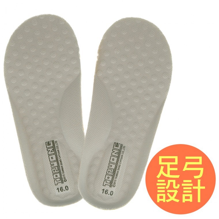 ^.小宬寶機能童鞋.^  正版現貨 TOPUONE足弓設計灰色健康機能鞋墊(14~25公分)