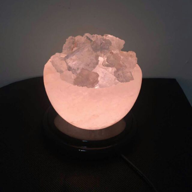 磁場之王 usb晶化聚寶盆鹽燈 白鹽燈 非常稀少晶化礦#辦公桌必備