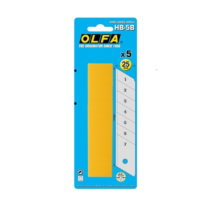 OLFA 特大型美工刀片 (日本包裝型號HB5K型)5片入 / 盒 HB-5B