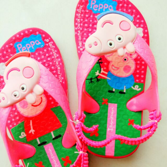 Ipanama佩佩豬巴西拖鞋，兒童巴西人字拖，幼童巴西涼鞋，粉紅豬小妹涼鞋，佩佩豬拖鞋