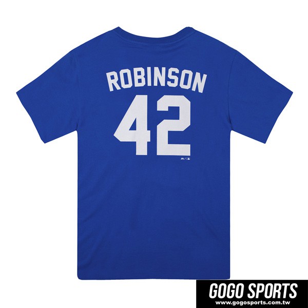 復古 騎士風~ MLB Majestic 布魯克林 道奇隊 Robinson T恤 6930942-550