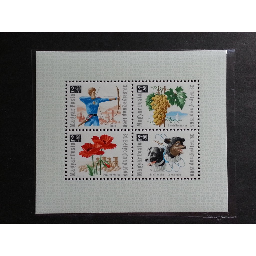 (C4137)匈牙利1966年郵票日 小型張郵票