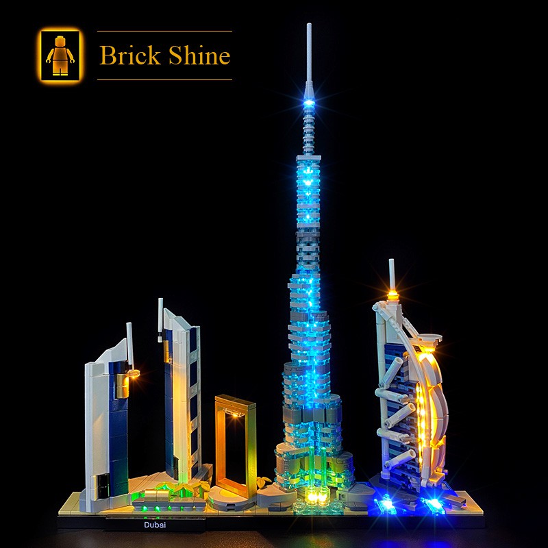 現貨【BRICK SHINE】【燈組】無主體 適用 樂高 LEGO 21052 杜拜 燈組  全新未拆  BS燈組