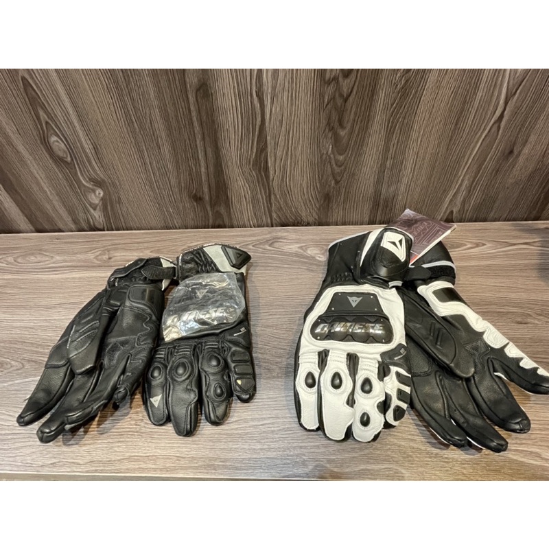 DAINESE 丹尼斯 4-Stroke LONG Gloves 白黑 真皮 長手套 XL、L