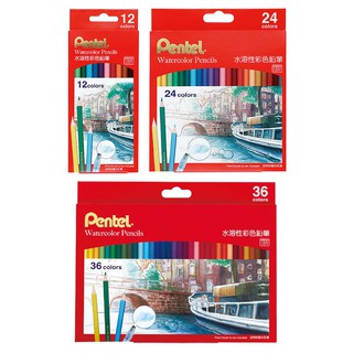 Pentel 飛龍 CB9 水溶性色鉛筆 12色 24色 36色 色鉛筆 彩色鉛筆 0160/320/480【久大文具】