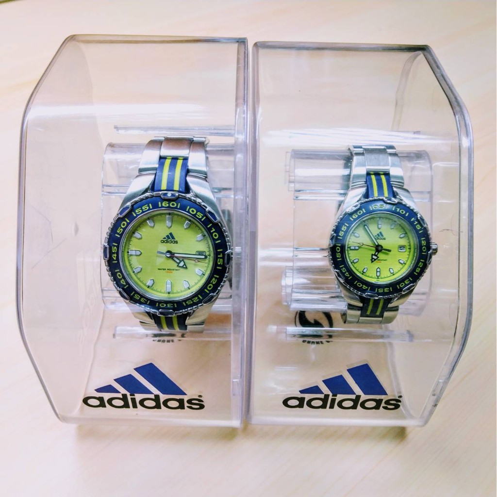 全新正品adidas 316不銹鋼手錶/對錶 瑞士機芯 防水100米