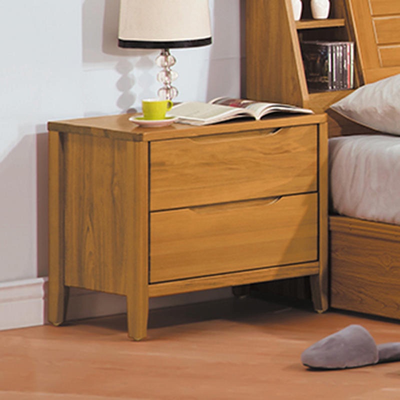 23 輕鬆購-米堤柚木色實木1.8尺二抽床頭櫃 實木 床邊櫃 床頭櫃 GD503-3