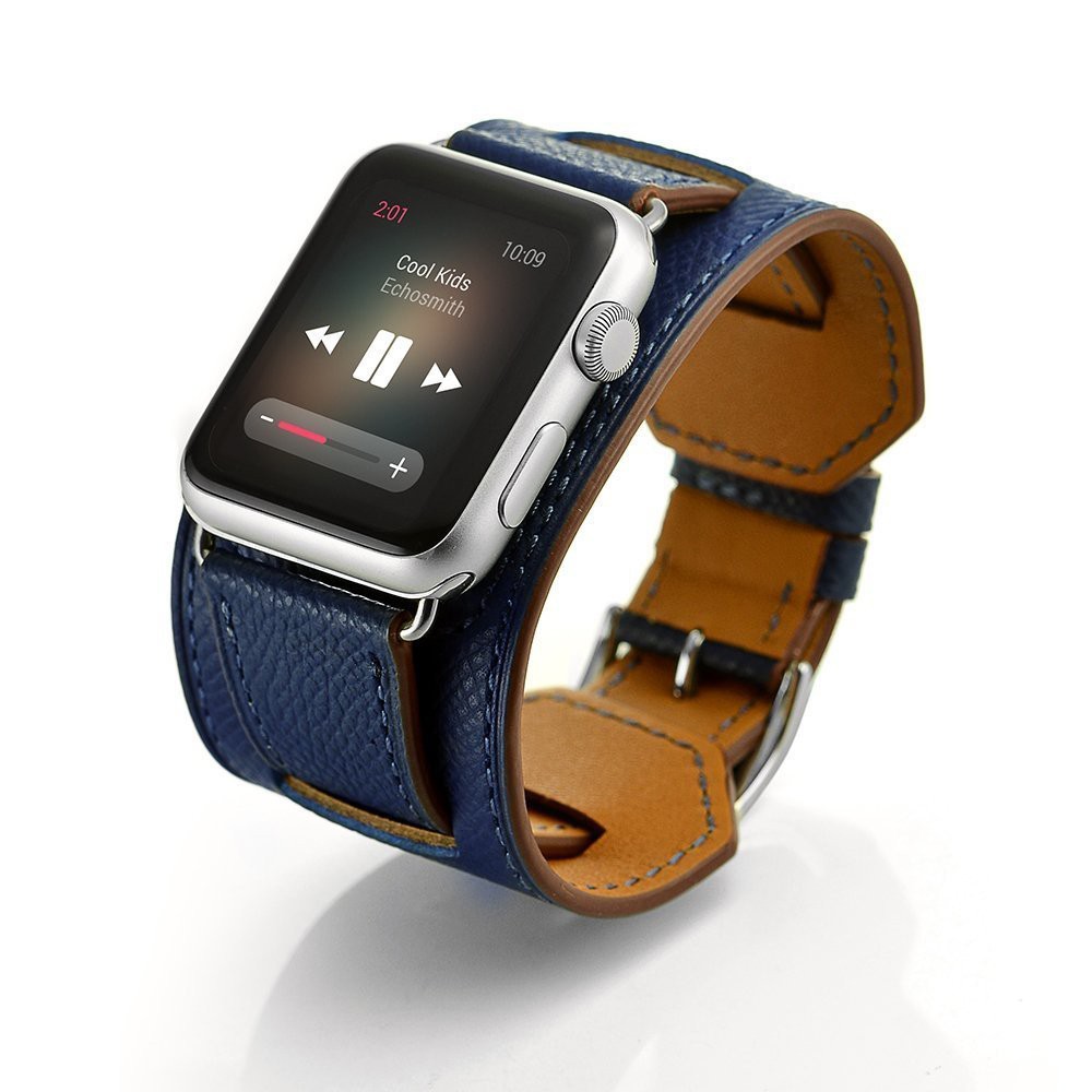 XIYU 愛馬仕手鐲款真皮錶帶 Apple watch 4/3/2/1代 38/40mm 42/44m 蘋果手錶替換錶帶