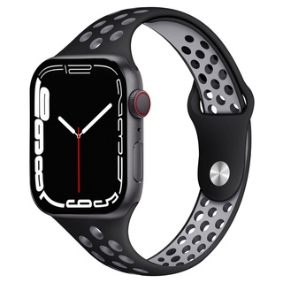 iWatch矽膠錶帶 apple watch 蘋果手錶 超細 運動型 小蠻腰 41 45 40 44mm 透氣錶帶 個性