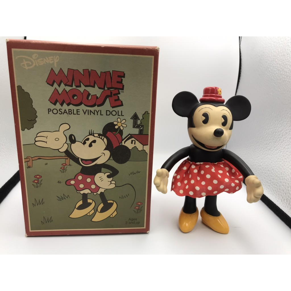 Schylling社製 MICKEY 米妮公仔 17cm硬膠 多年少見商品(二手櫃展品)