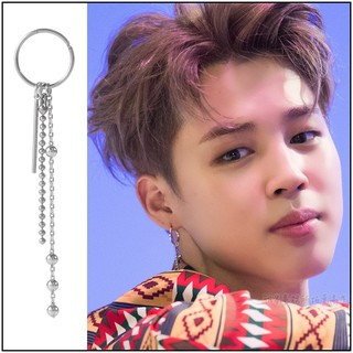 ❌免運❌ 韓國進口 ASMAMA正品 防彈少年團 BTS Jimin 樸智旻 同款直桿串珠長鏈耳環／耳夾耳環