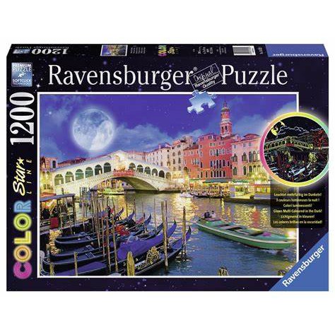 (現貨)德國Ravensburger拼圖---月落威尼斯/彩色夜光拼圖(1200片)16182