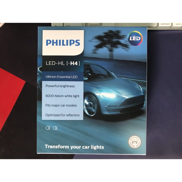 飛利浦 Ultinon Essential LED 適用於投影儀 H4 白色頭燈 1450LM 汽車