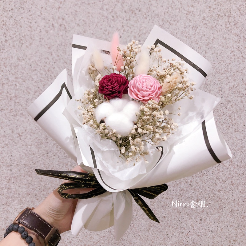 畢業花束乾燥花學士風耐看畢業乾燥花束畢業花禮 蝦皮購物