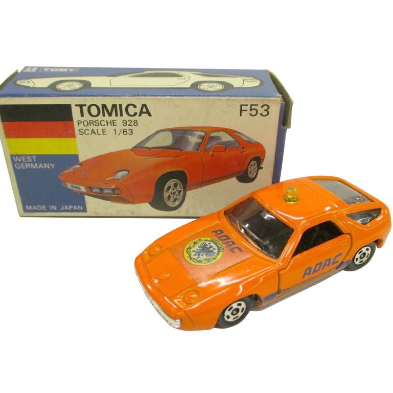 [現貨] [全新稀有絕版品] 1/63  Tomica Porsche 928 ADAC 非常少見 塗裝顏色非常漂亮的橘