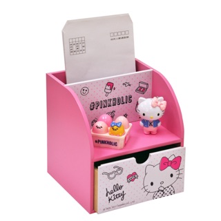 特價～【羅曼蒂克專賣店】正版 木製 hello kitty 美妝小單抽盒 收納盒 kitty收納盒 kt630029